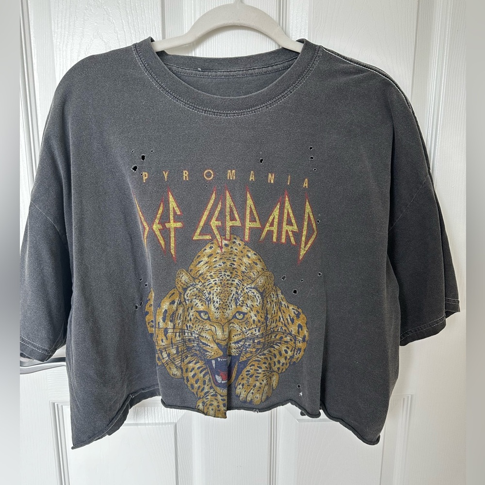 Def Leopard Crop Top
